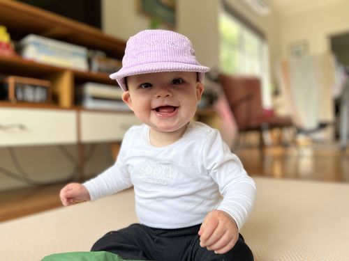 Customer photo review of Corduroy Panel Hat - Lilac