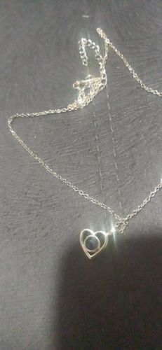 Customer photo review of Colar Coração Personalizável