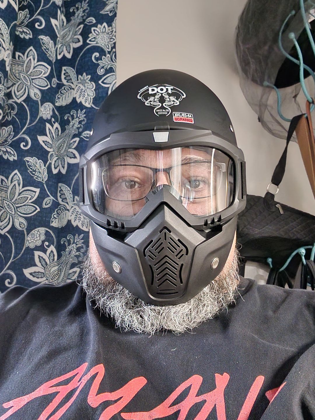 Customer photo review of Smallest & Lightest DOT Open Face Polo Helmet- Matte Black