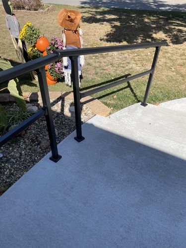 Customer photo review of Handrail Stair Post (Upper or Lower)