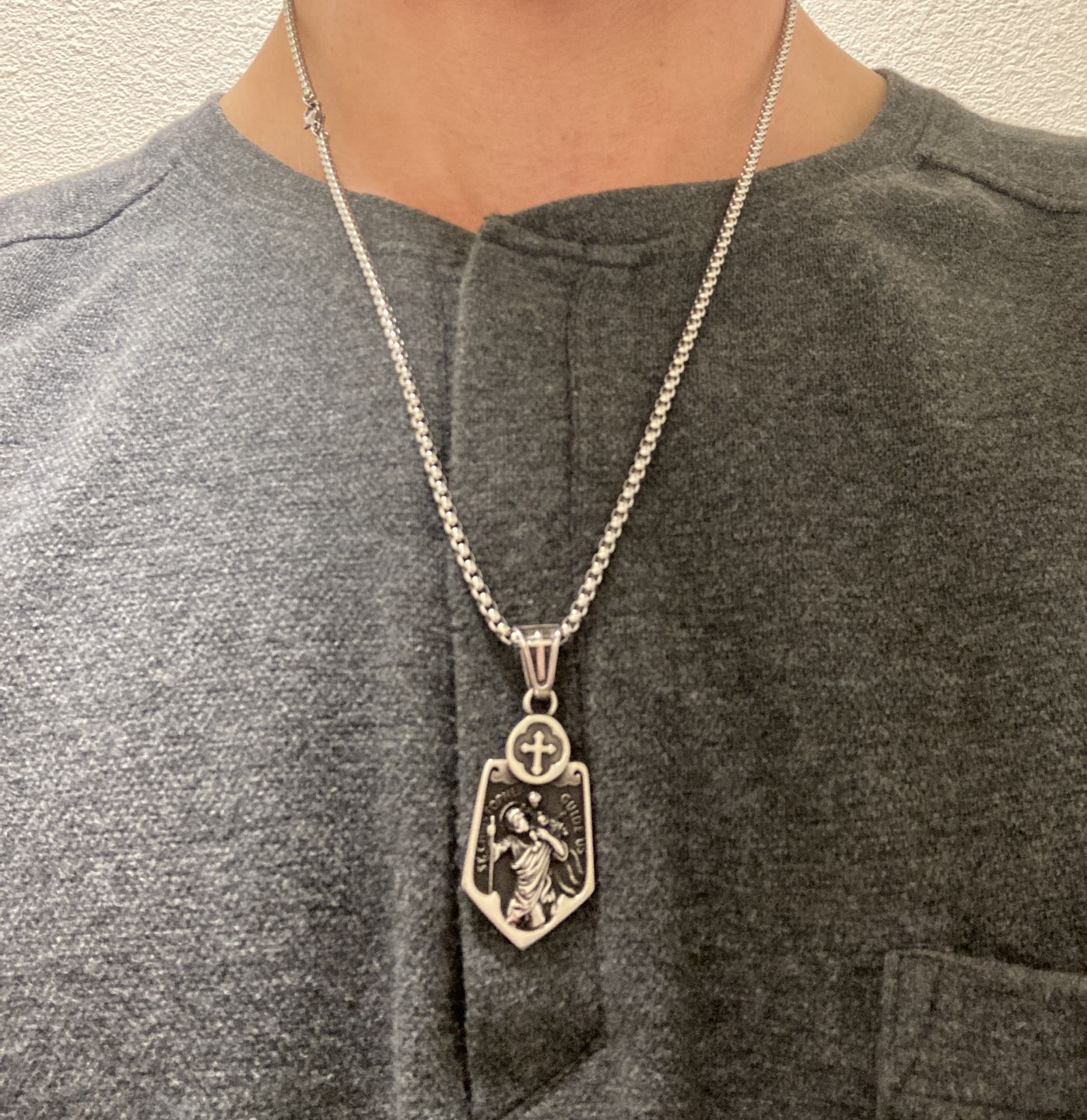 Customer photo review of THE GUIDE PENDANT.