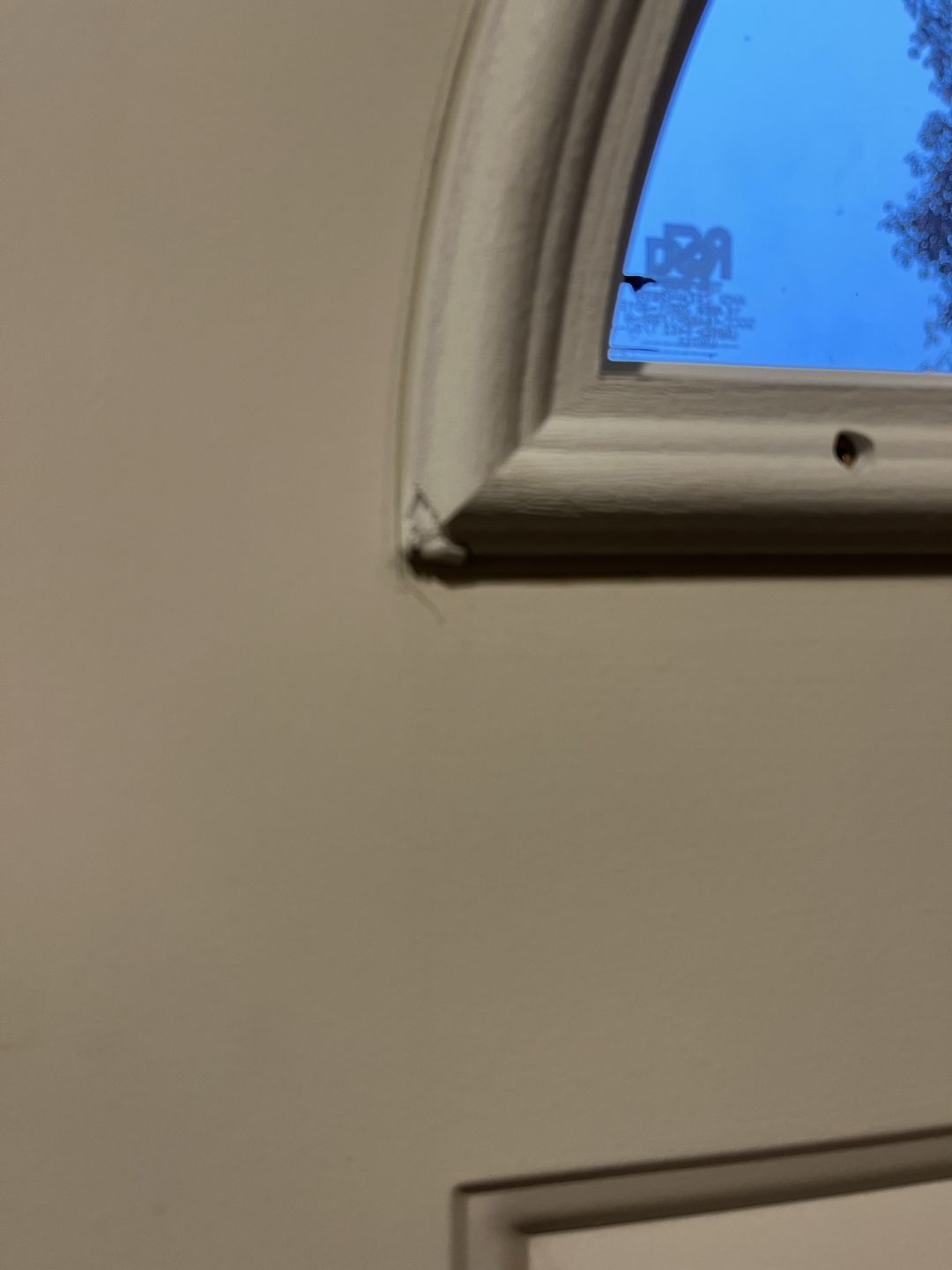 Customer photo review of Clear Sunburst Glass and Frame Kit (Fanlite 24" x 12" Frame Size)