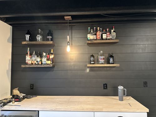 Customer photo review of Rustic Floating Shelves