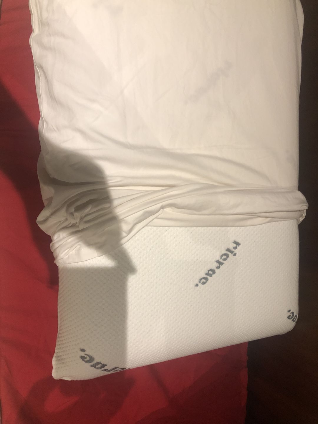 Customer photo review of Cooling Memory Foam Gel Pillow- Medium
