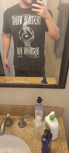 Customer photo review of Destroy What Destroys You 2.0 -  BLACK TEE
