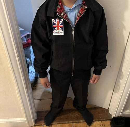 Customer photo review of Kids Classic Harrington Jacket - Black