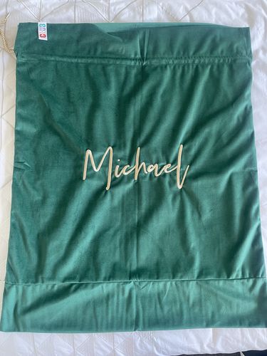 Customer photo review of Velvet Custom Christmas Sack