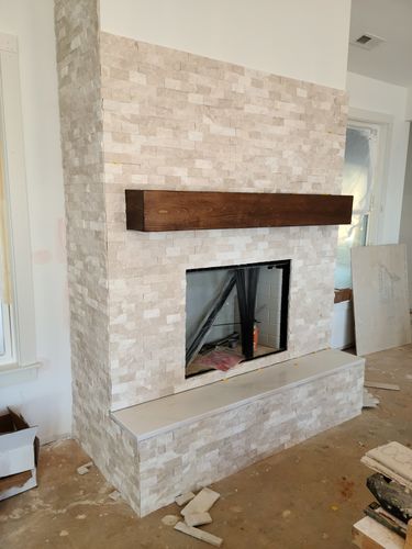 Customer photo review of Distressed Mantels