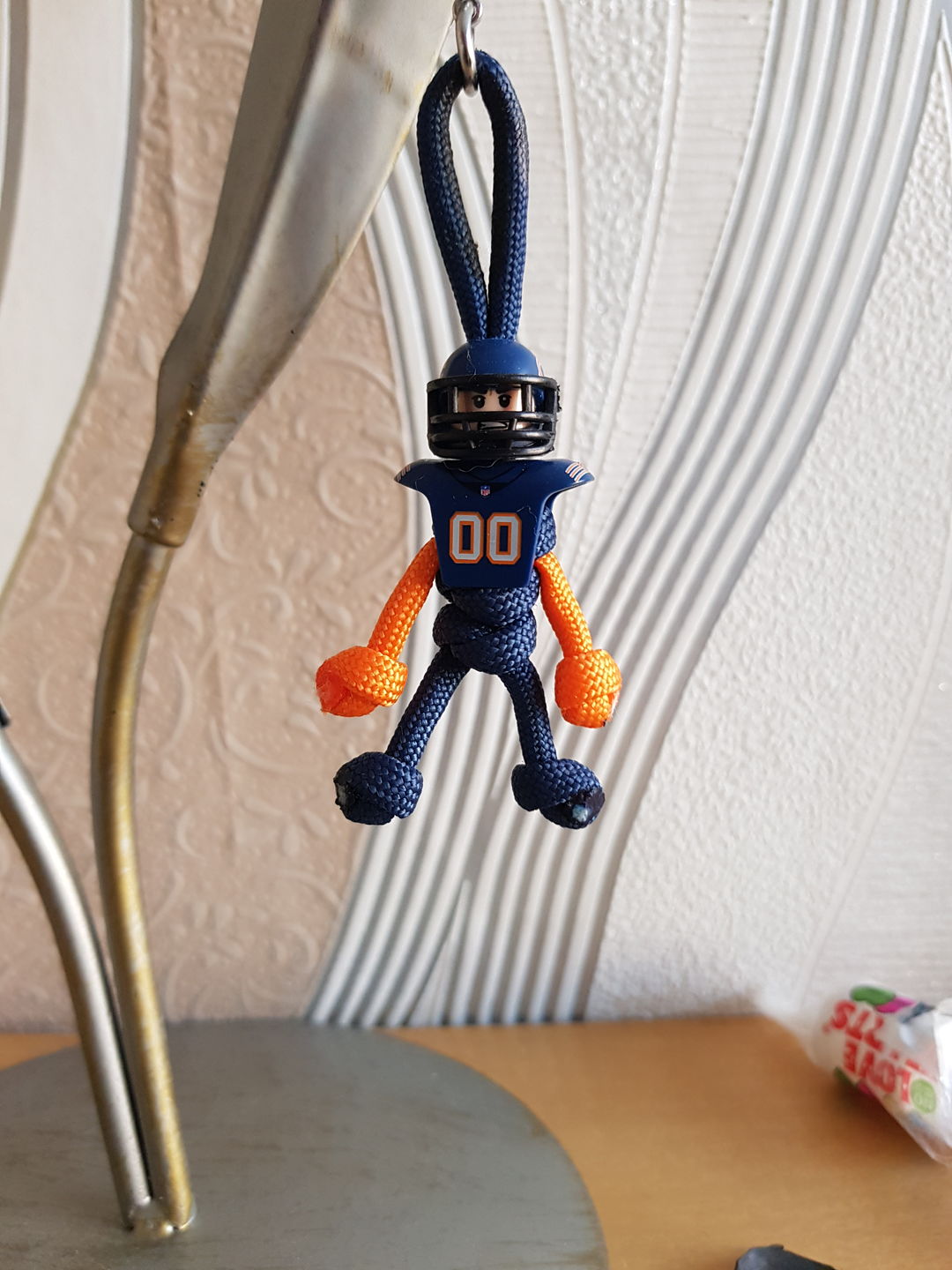 Customer photo review of Chicago Bears Paracord Buddy Keychain
