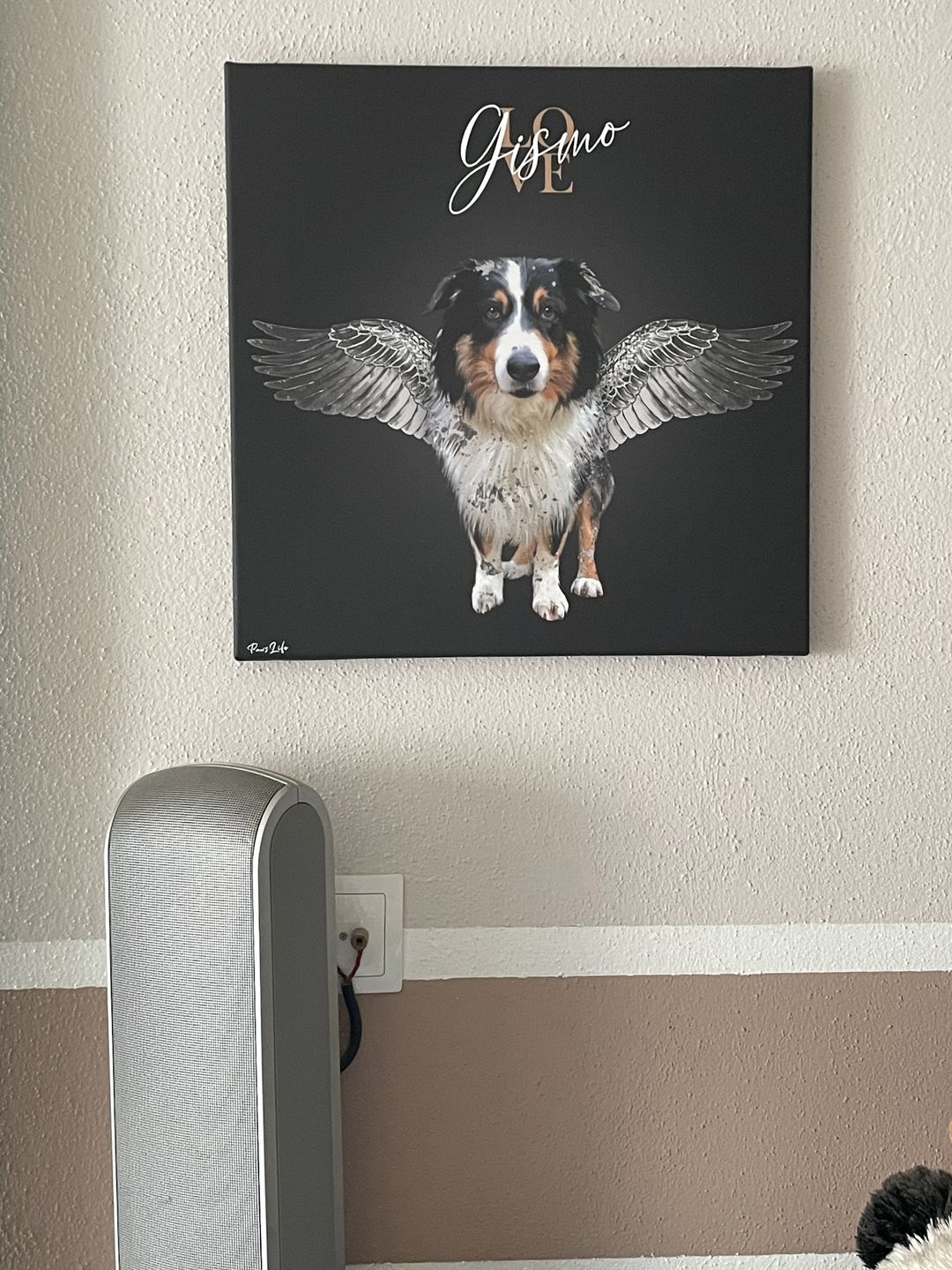 Customer photo review of Personalisiertes Portrait - Silberner Engel Stil