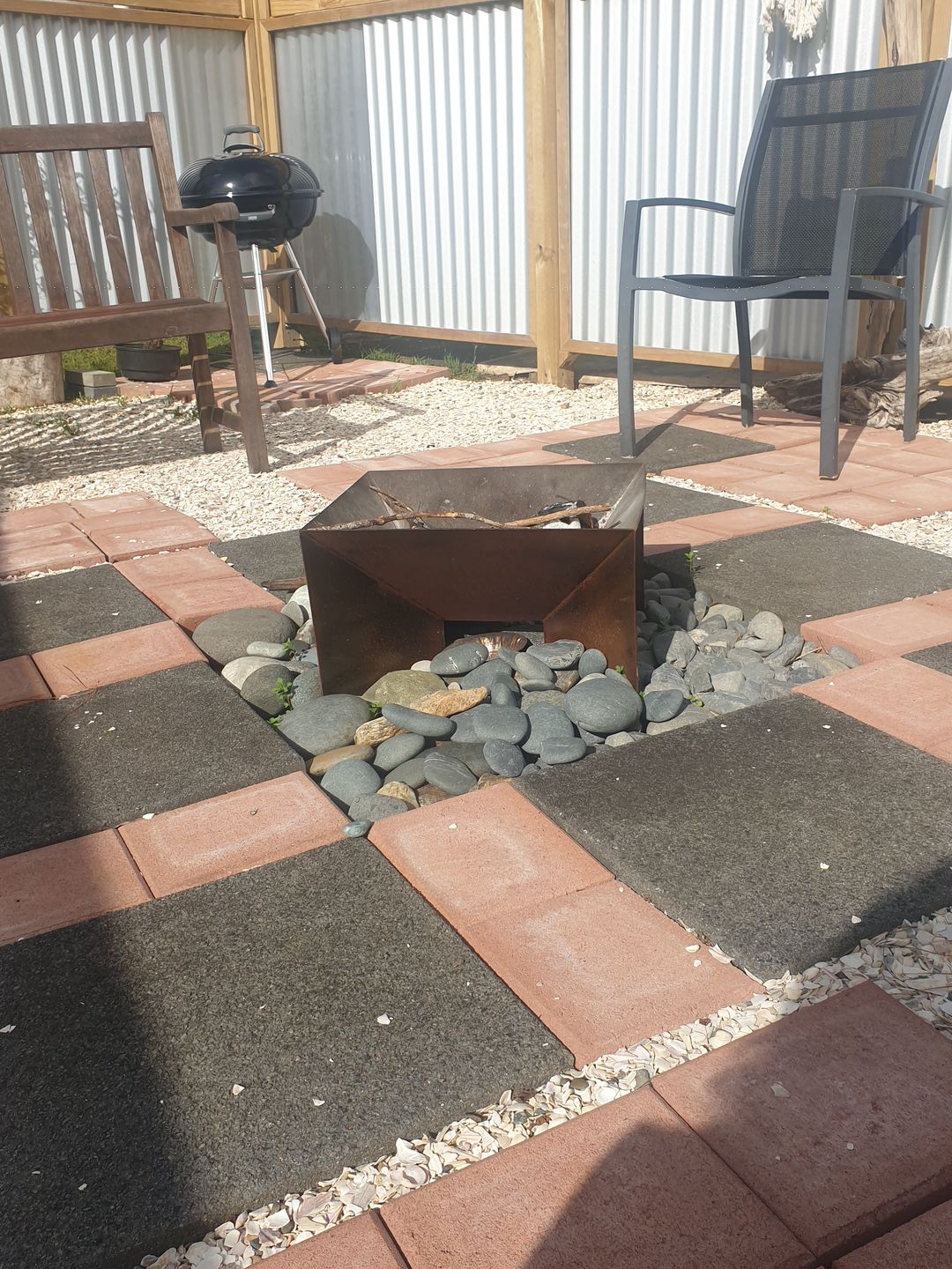 Customer photo review of Brazier Fire Pit Bowl - Stylish Corten Steel