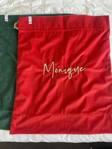 Customer photo review of Velvet Custom Christmas Sack
