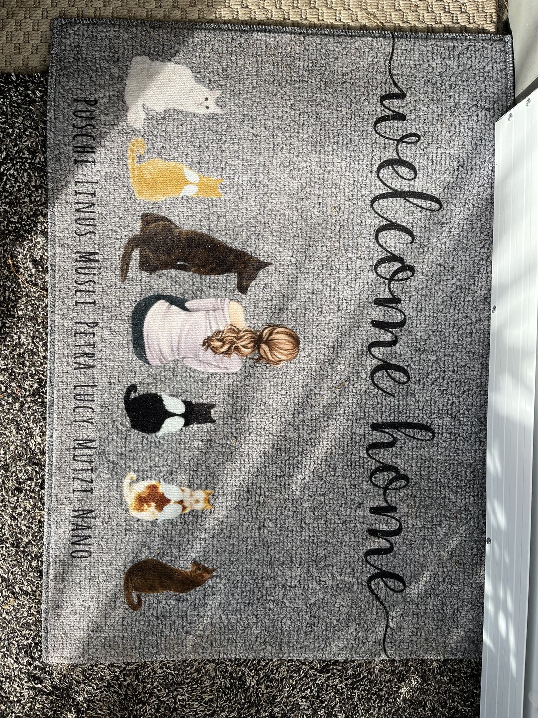 Customer photo review of Meine Familie - Individuelle Fußmatte