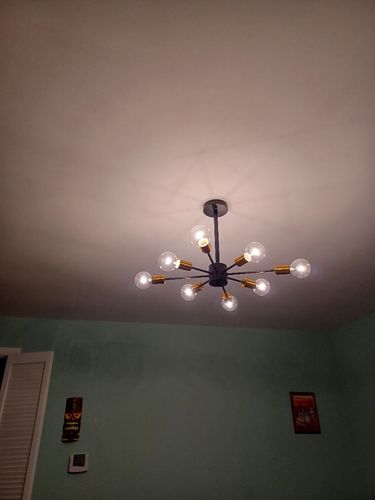 Customer photo review of 8-Light Modern Sputnik Chandelier Lighting