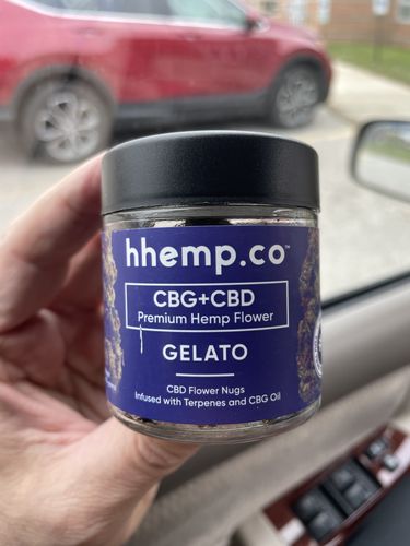 Customer photo review of HH Flower Jar - CBG+CBD Gelato