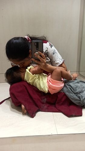 Customer photo review of Cream & Bottle Green Floral Maxi