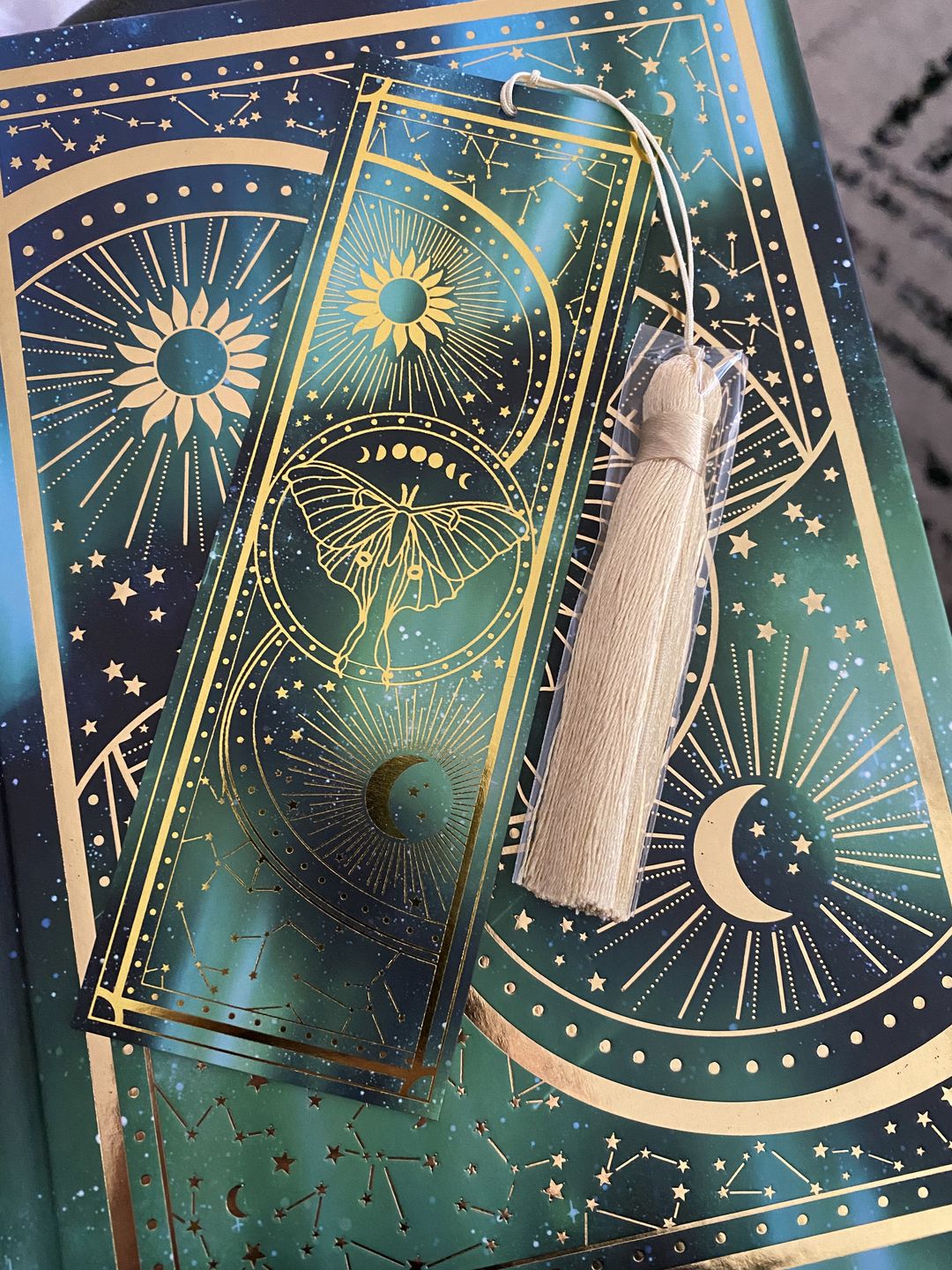 Customer photo review of Luna Moth Bookmark