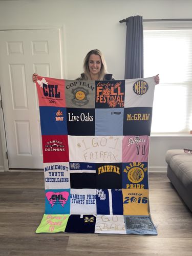 T-shirt quilt featuring fairfax high school, live oaks high school by Allison from OH