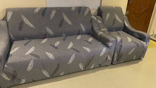 Customer photo review of 50% SALE - Elastic Couch Cover