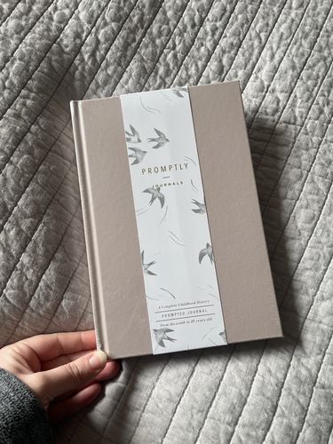 Customer photo review of Childhood History Journal - Powdered Lilac Leatherette