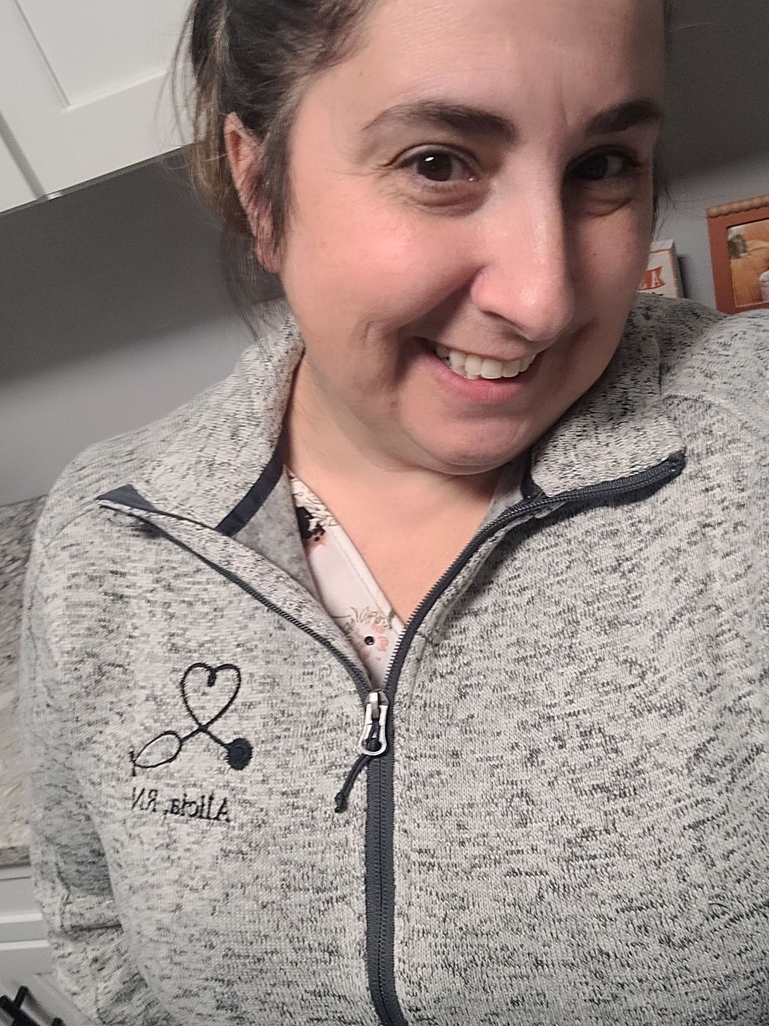 Customer photo review of L232  Port Authority® Ladies Sweater Fleece Jacket