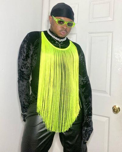 Customer photo review of Mens Turtleneck Velvet Gloves Long Sleeve T-shirt SKUI67681