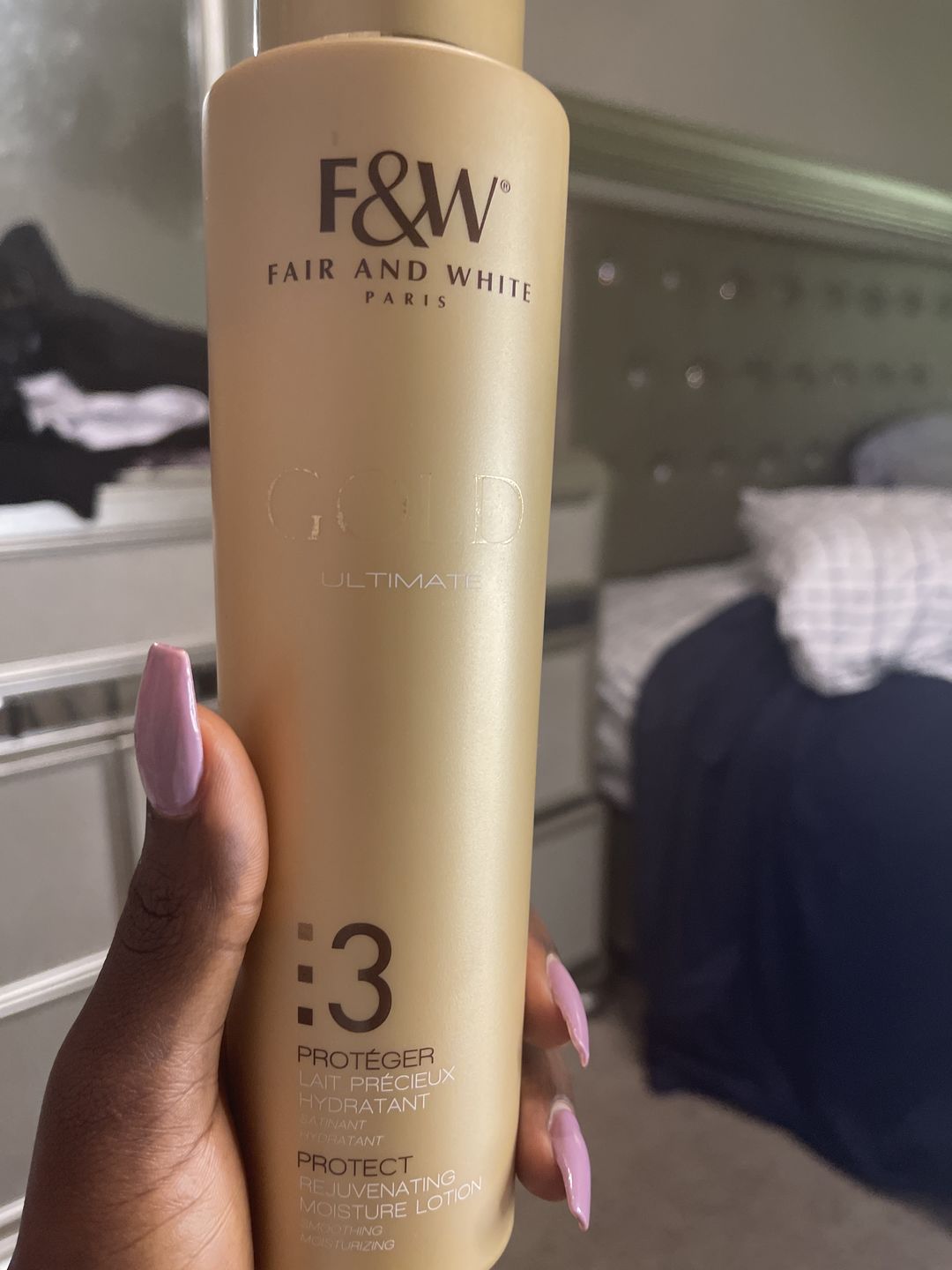 Customer photo review of Fair and White 3: Gold Rejuvenating Moisture Lotion 500ml / 17.6 fl. oz
