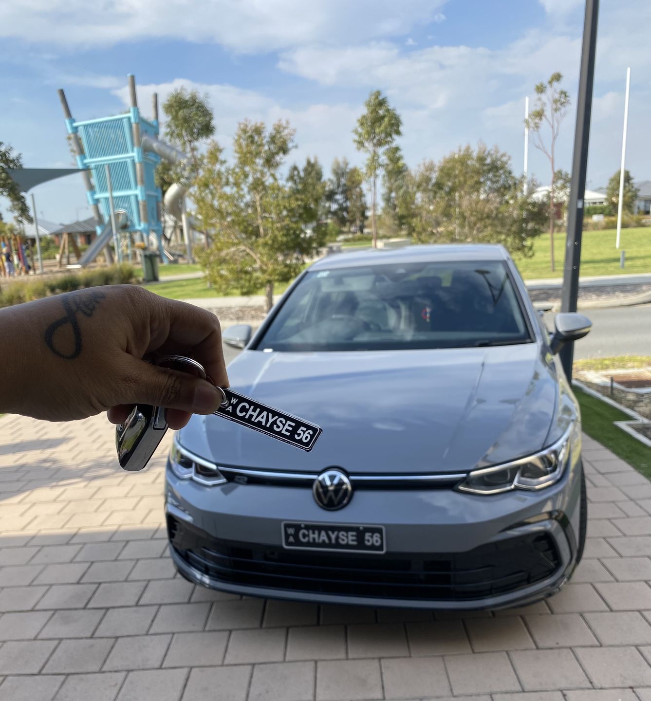 Customer photo review of WA Colour (Acrylic Style) Licence Plate Custom Keychain