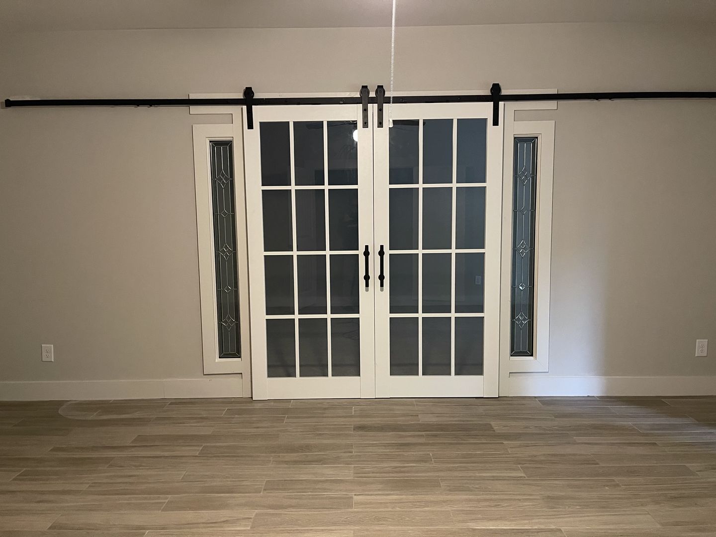 Customer photo review of Wexford Glass and Frame Kit (Full Sidelite 9" x 66" Frame Size)