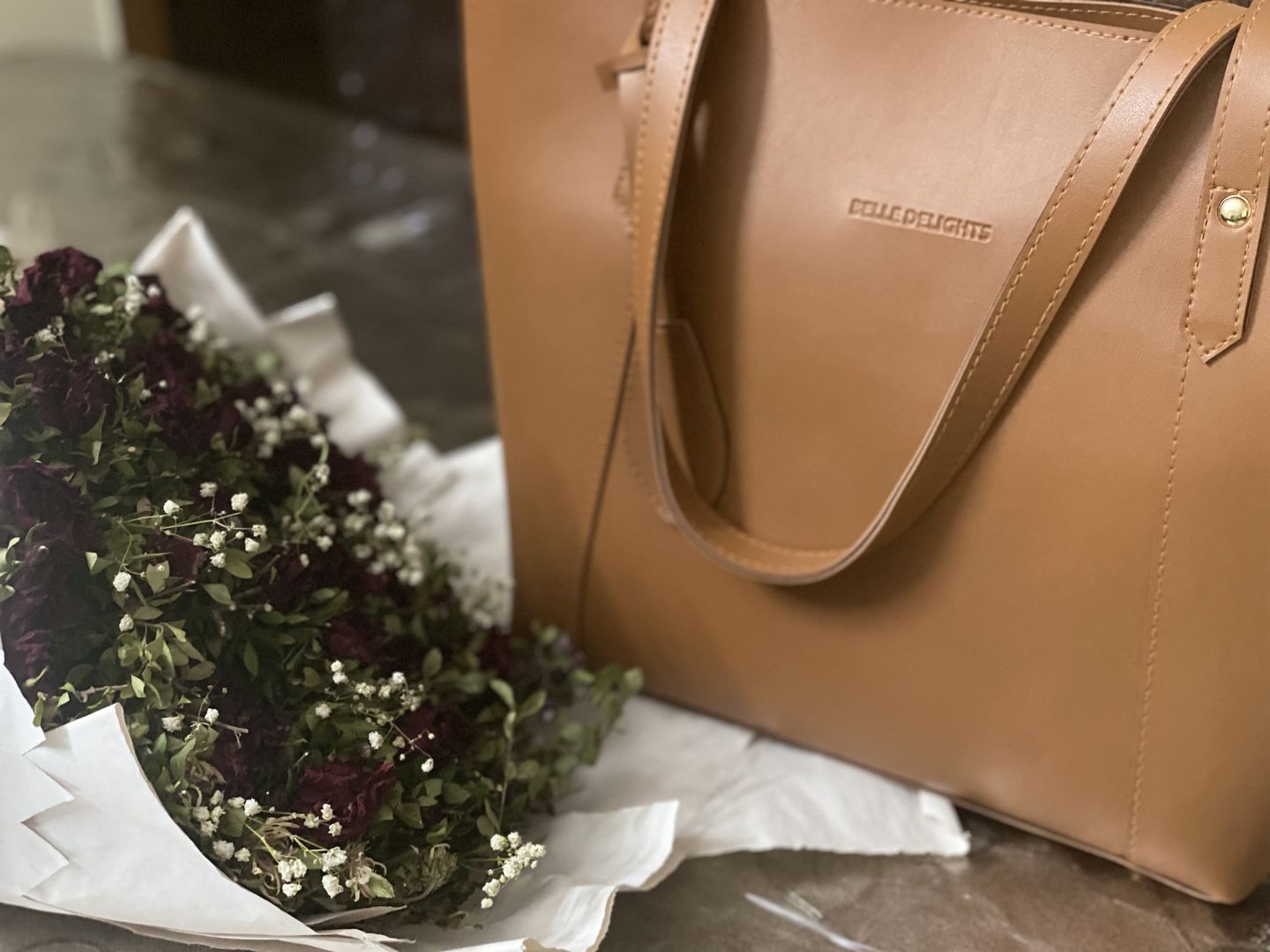 Customer photo review of Brown Belle The Tote Bag