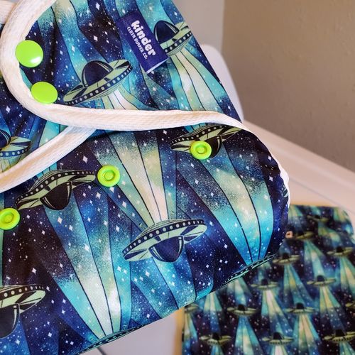 Customer photo review of Patterned Reusable Cloth Diaper COVERS