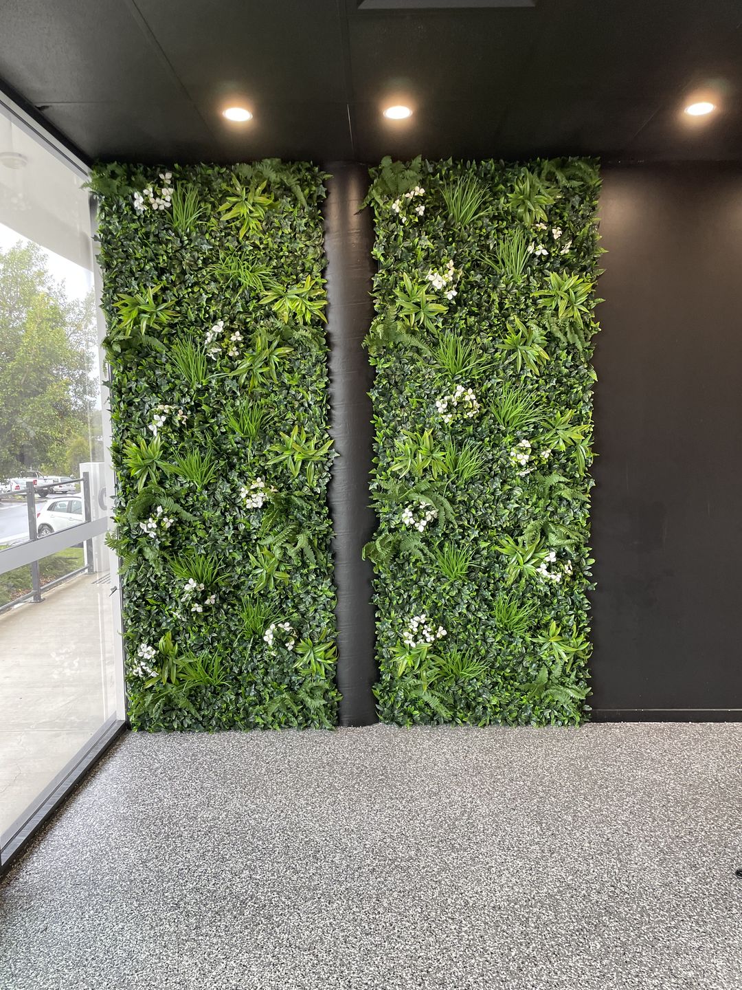 Customer photo review of Flowering White Jasmine Fake Green Wall / Artificial Vertical Garden 1m x 1m UV Resistant