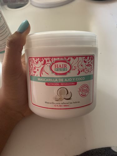 Customer photo review of Mascarilla de Ajo y Coco