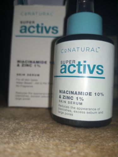 Customer photo review of Niacinamide 10% + Zinc 1% - Super Activs Skin Serum