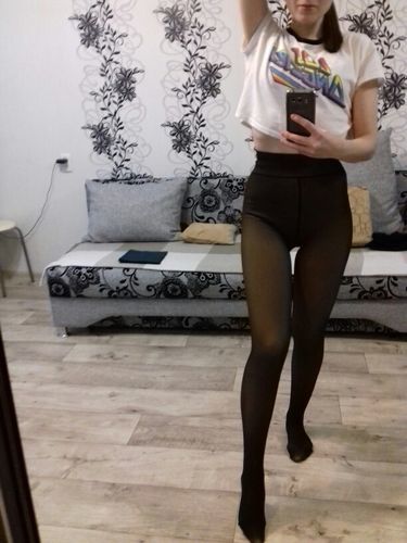 Customer photo review of Collants d'hiver en laine polaire