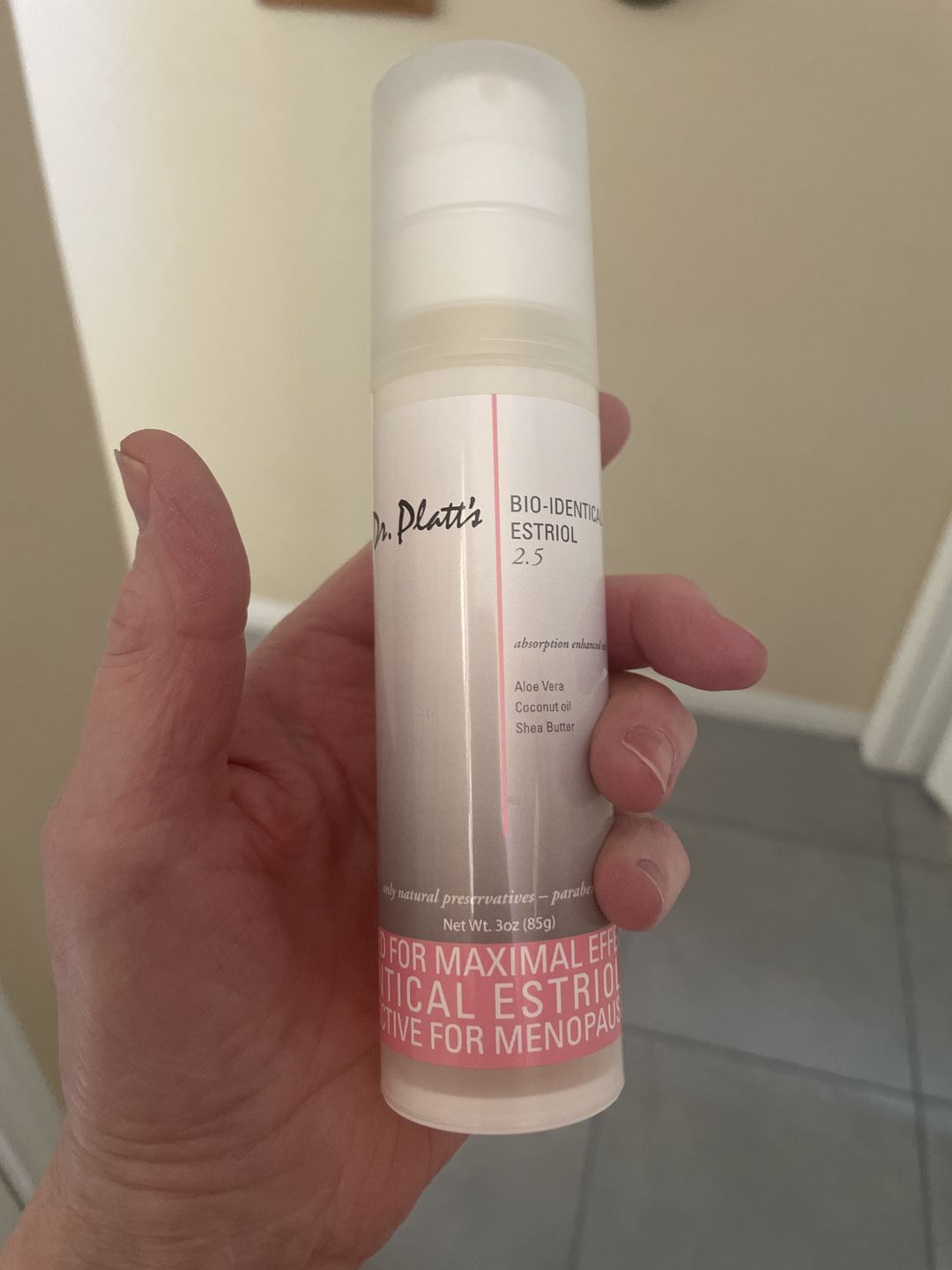 Customer photo review of Estriol 2.5mg Bio-Identical Cream