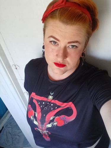 Customer photo review of Lilith, Sublimation Crop Top