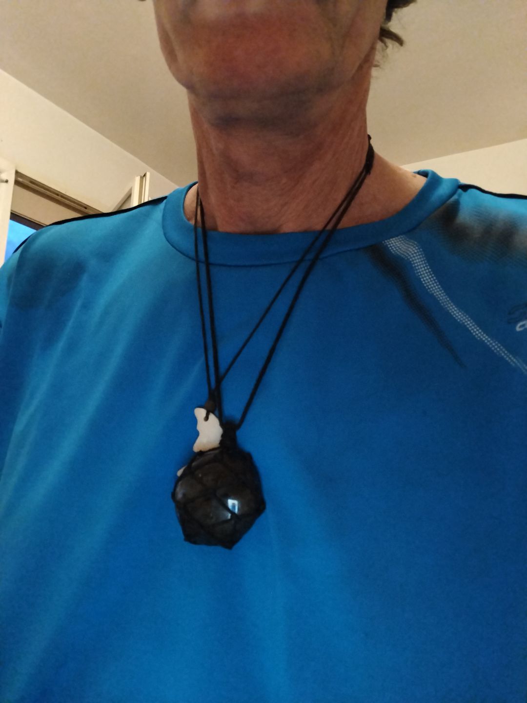 Customer photo review of Collier Labradorite Homme