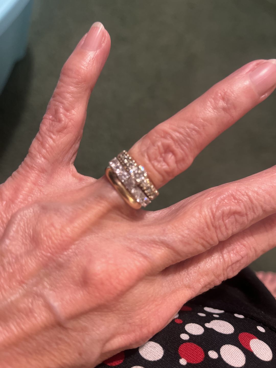 Customer photo review of 7-Stone CZ Eternity Ring in Sterling Silver