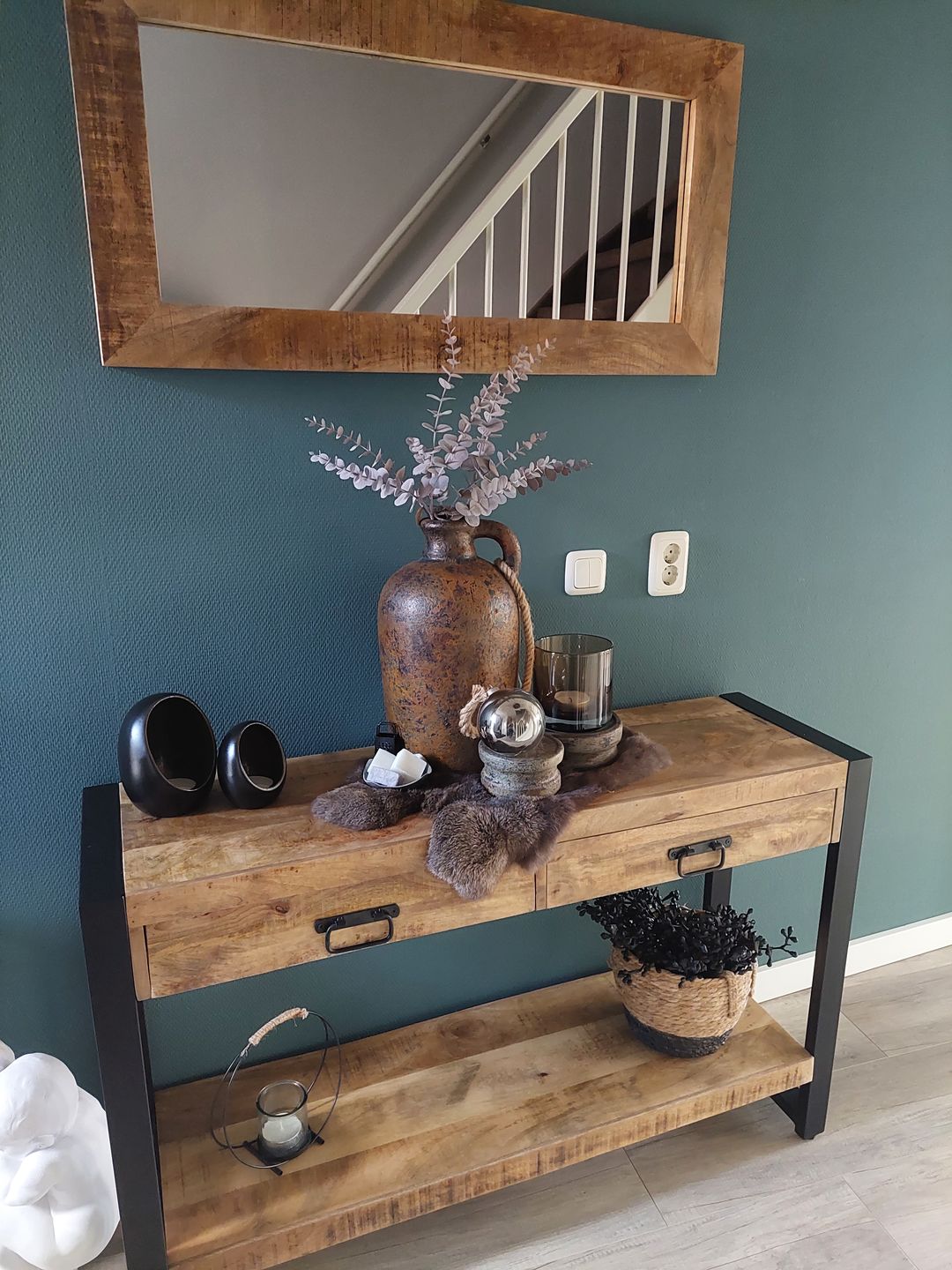Customer photo review of Industriële spiegel | Mangohout | 100x50cm