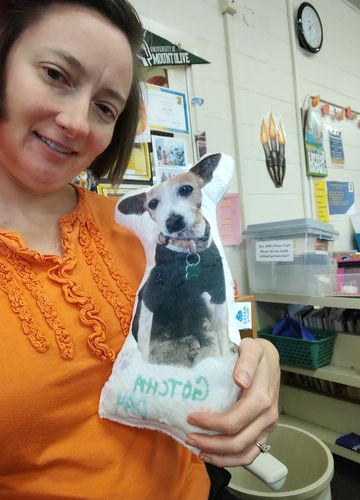 Customer photo review of Create A Custom Dog Pillow