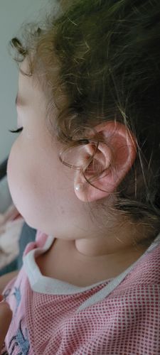 Customer photo review of AROS ABRIDORES DE BEBE PERLA 18K