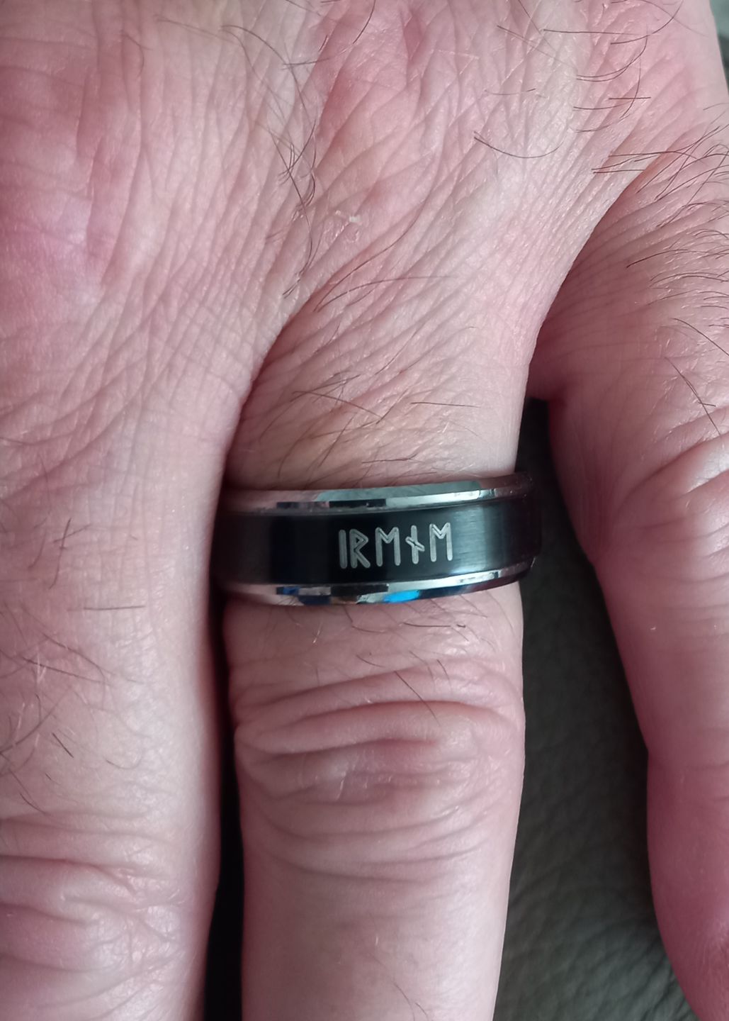 Customer photo review of Personalised Viking Rune Wonder Ring