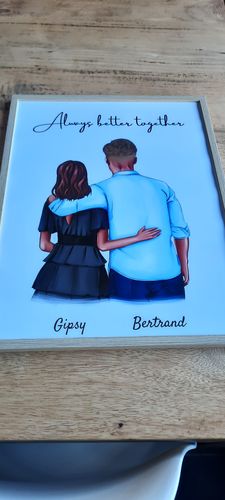 Customer photo review of Pärchen Umarmung - Personalisiertes Poster (Valentinstag)