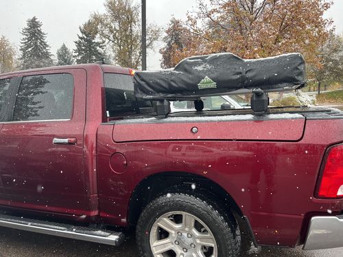 Customer photo review of Universal fit Truck Bed Adjustable Crossbar Rack