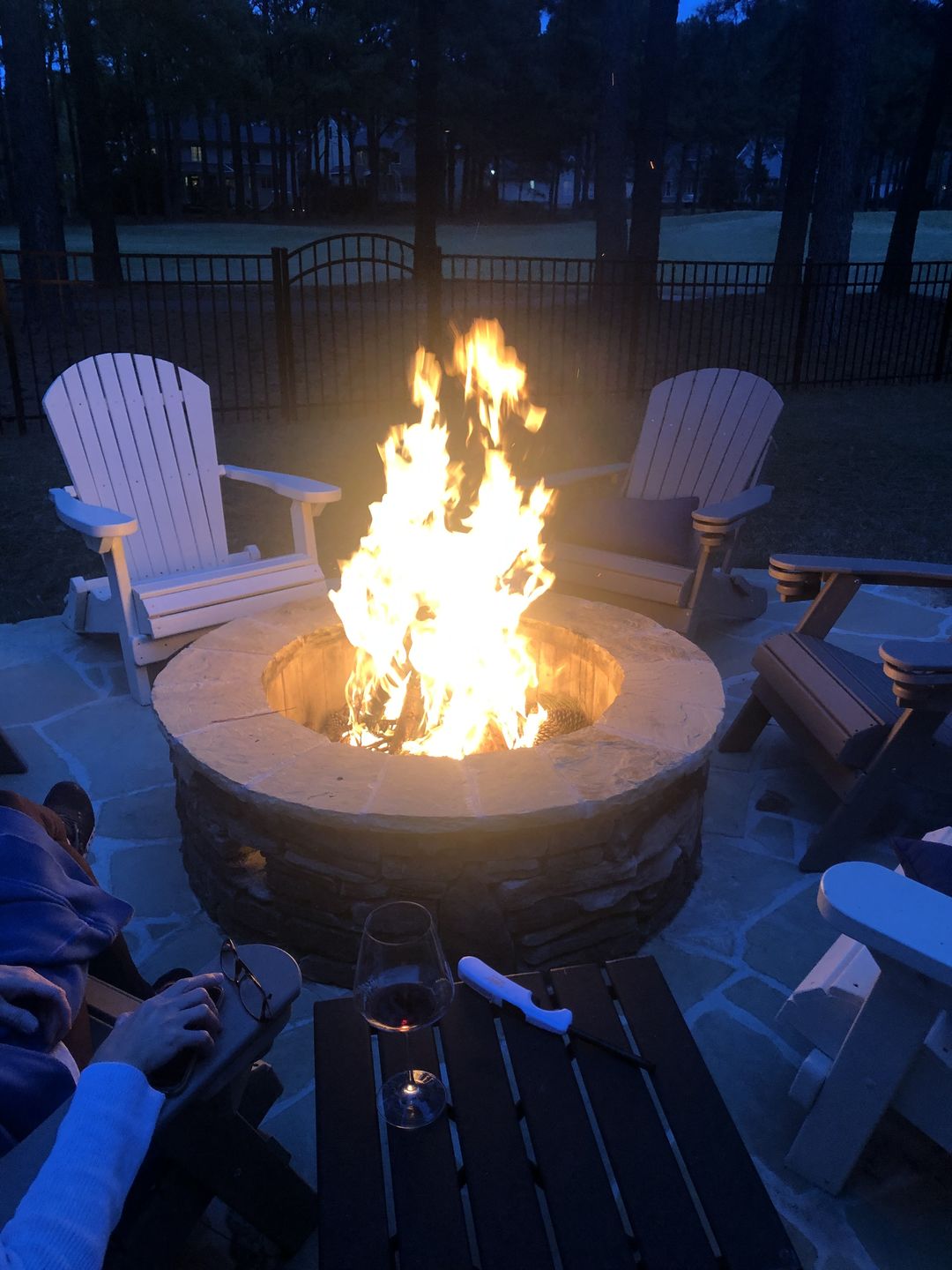 Customer photo review of Set of 4 - DuraWeather Poly® King Size Folding Adirondack Chair with Collapsible Cup Holders