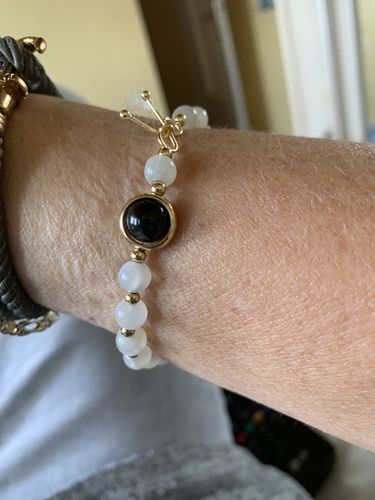 Customer photo review of Bracelet anti-ménopause en Pierre de Lune | Or fin