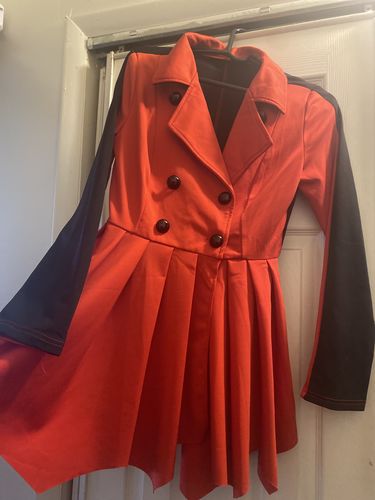 Customer photo review of Lapel Double-breasted Casual Colorblock Mini Dress Plus Size