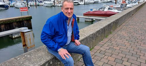 Customer photo review of Mens Classic Harrington Jacket - Royal Blue