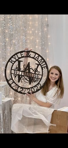 Customer photo review of Circle Letter Monogram